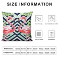 thumbnail image 5 of Heduofu  Decor Throw Pillow Case Pink Flamingos Green Tropical Palm Leaves On Black White Square Checkered  Cushion Covers  for Women Men for Couch Bedroom Living White, 5 of 5