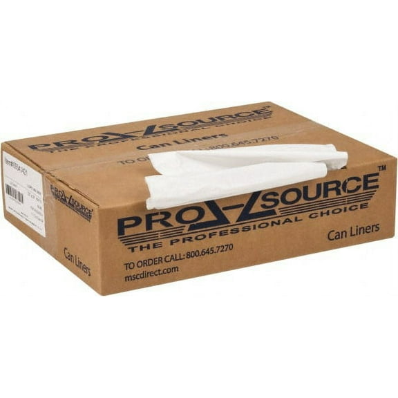 PRO-SOURCE 33 Gal 0.8 mil Household/Office Trash Bag 33" Wide x 39" High, White
