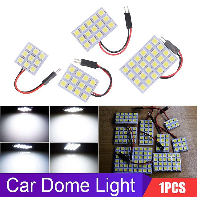 1 pieza panel de coche lámpara de mapa de lectura 5050 6 9 12 15 24 36 48 led smd cúpula interior bombilla luces de techo t10 adaptador de base festoon huangjie unisex