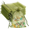 thumbnail image 1 of 100 bolsas de organza de 15 x 20 cm, bolsas de regalo de organza con cordón, bolsas de joyería, bolsas de lavanda, perfectas para regalos de joyería, dulces, bodas, 1 of 5