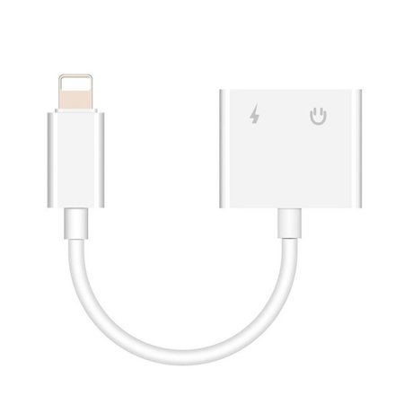 Utp Cable Splitter - Charging Audio Adapter Charger Splitter Earphone Jack Cable Converter Line Lightning Splitter Adapter for iPhone 7/7 Plus/8/X