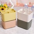 thumbnail image 4 of LLDYYDS Small 6 Compartment Multiuse Caddy Organizer with Handle Art Craft Supplies, Office, Desk, Stationery Pen Holder Stackable, 4 of 7