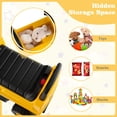 thumbnail image 4 of Costzon Ride on Excavator, Excavadora para niños Caterpillar con licencia con cubo de excavación giratorio, cabina del conductor, almacenamiento debajo del asiento, vehículos de construcción para niño, 4 of 5