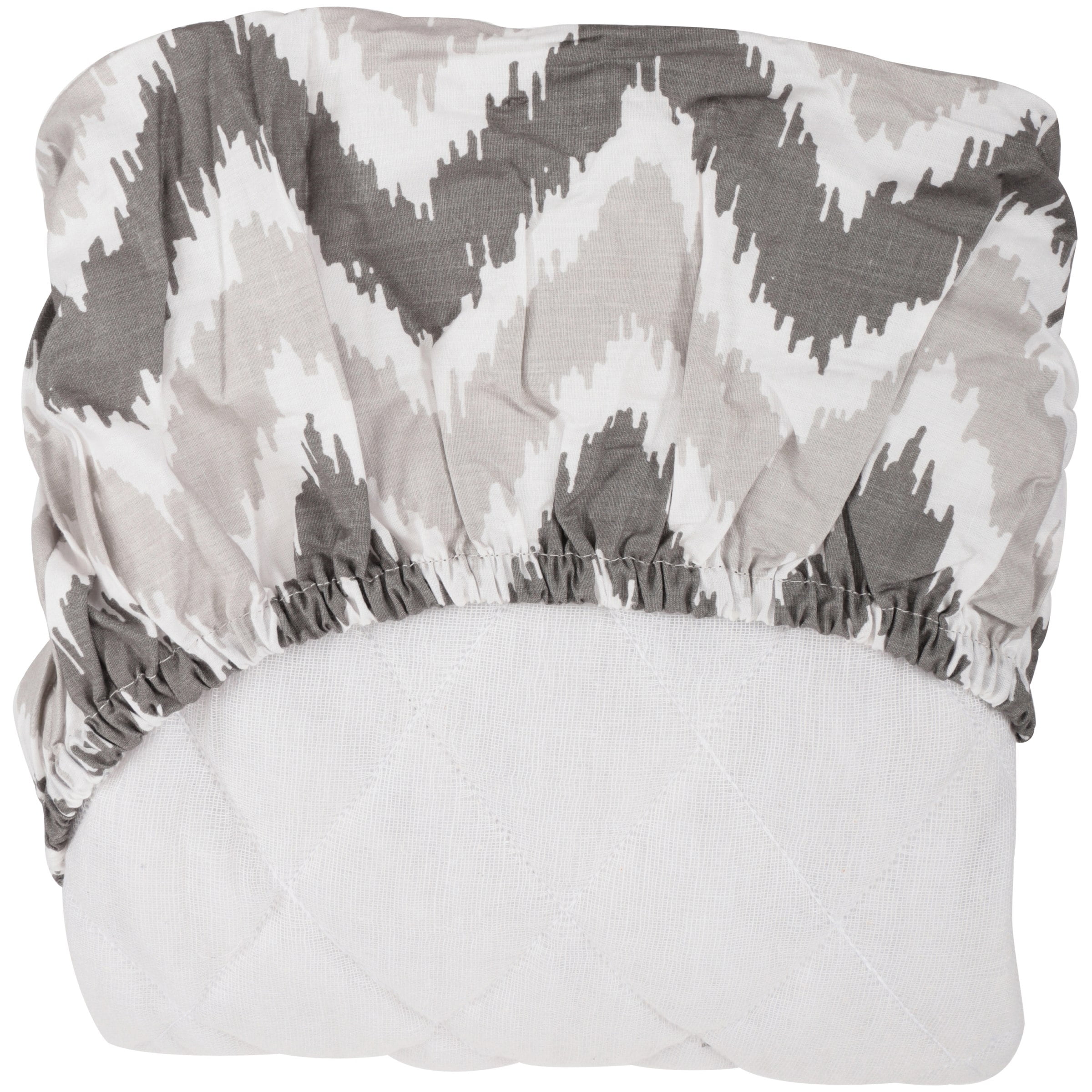 Bacati Ikat ZigZag Grey Changing Pad Cover