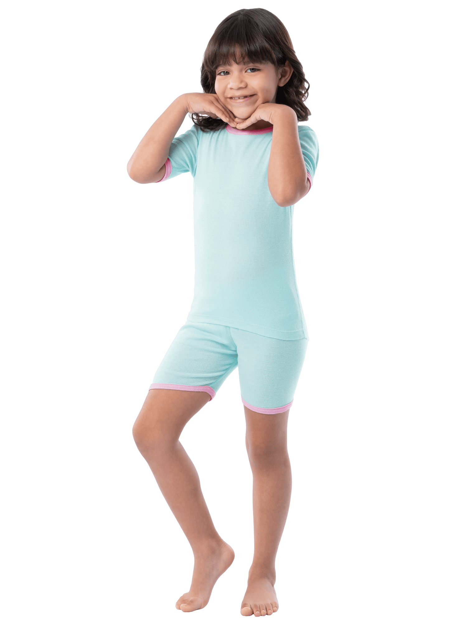 Fruit of the Loom Girl's Snug Fit 100% Cotton Pajama Sets, 4-Piece, Sizes 4-12