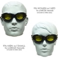 thumbnail image 3 of Bikershades Motorcycle Safety Riding Goggles Men Women. Polarized Lens, Smoke, Mirrored Blue or Orange, Clear Yellow Lenses, 3 of 5