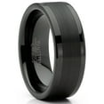 thumbnail image 1 of Bague pour Homme en Tungstène Noire Alliance Finition Très Polie Ajustement Confortable 8 mm, 1 of 5