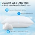 thumbnail image 5 of HEYCUZI Queen Size Bed Pillows Set of 2 - Premium Down Alternative Cooling Pillows for Side, Back, and Stomach Sleepers Hotel Quality Fluffy Soft Microfiber Fill Breathable Skin-Friendly, 5 of 9