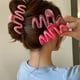 thumbnail image 2 of Dopamina-Pinza para el pelo para mujer y niña, horquilla para cola de caballo, Color cremoso, línea de onda geométrica, garra para el pelo, accesorios para el cabello, 2 of 4