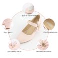 thumbnail image 2 of ADAMUMU Girls Low Heel Flat Flower Girl Mary Jane Shoes PU Pink Casual Princess Ballerina Dress Shoes Slip on Flat for School Party Wedding Pink Size 1, 2 of 4