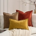 thumbnail image 3 of XmhyTop 30x50CM Christmas Decorative Throw Pillow, 1 Pcs Soft Euro Velvet & Neutral Chenille Pillow with Elegant Design for Sofa Bed Living Room, Light Brown, 3 of 5