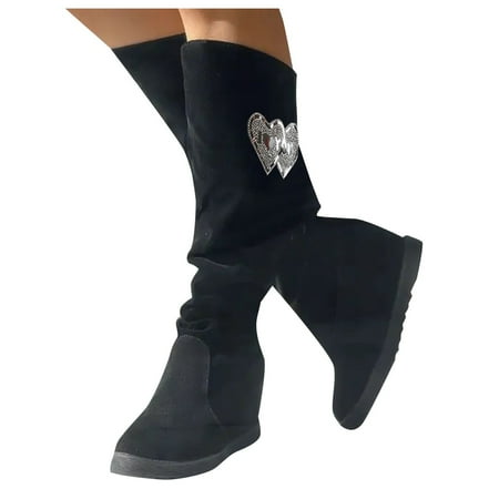 

Oyedens Knee High Boots for Women Black Fashion Hidden High Heels Knee Length Long Boots Winter Fall