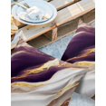 thumbnail image 3 of Outdoor Throw Pillow Cover Purple Gold White Marble Texture Waterproof Cushion Covers 2 Pack Natural Cracks Granite Stone Pillow Cases Home Decoration for Patio Garden Couch Sofa, 3 of 7