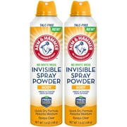 2 Pack Arm & Hammer No White Mess Invisible Spray Powder, 7 Ounces each
