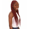 thumbnail image 6 of LUXLUXE Viola Straight 31 inch Long 13X5 Hand-Tied Lace Braided Wig, Heat Resistant Fiber, Color-Burgundy., 6 of 8