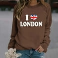 thumbnail image 1 of TINZ Chandail de Sport Décontracté pour Femmes, Style Britannique à la Mode avec Lettres Imprimées, Col Rond, Manches Longues (2) Veste Ajustée avec Capuchon Manteau Femme Fermeture Éclair devant Chandail à Capuchon à Fermeture à Glissière Femme, 1 of 3