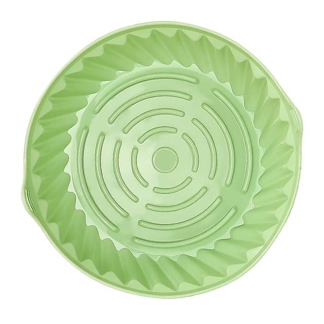 Revestimiento Redondo de Silicona Para Freidora de Aire, Resistente al Calor, Bandeja para Hornear de Fácil Limpieza, Cian