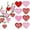 B, variant on JeashCHAT 8Pcs Valentine's Day Heart Hanging Tags Glitter Red and Pink Love Shaped Decorative Ornaments for Valentines Day Wedding Anniversary Themed Parties