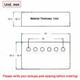 thumbnail image 5 of 2PCS Humbucker Pickup Covers Pickup Cover 50mm Pole Spacing, 5 of 13