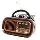 thumbnail image 5 of Radio portatil,Radio Portatil Retro Altavoz AM FM SW 3 Bandas,Soporte de radio Tarjeta TF Radio con batería USB,Regalos recargables del altavoz de radio de la decoración del vintage,Altavoz, 5 of 8
