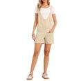 thumbnail image 2 of INSPIRE CHIC Casual Rompers for Women Summer Sleeveless Overalls Spaghetti Strap Lightweight Button Up Shorts Jumpsuit XS Khaki, 2 of 6