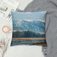 thumbnail image 2 of mountain river trees Graphic Decorative Men Women Boy Girl Room Cushion Throw Pillow Cover for Home Couch Living Room Bed Sofa   high-quality 全年适用 Pillow Case 1PC, 2 of 5
