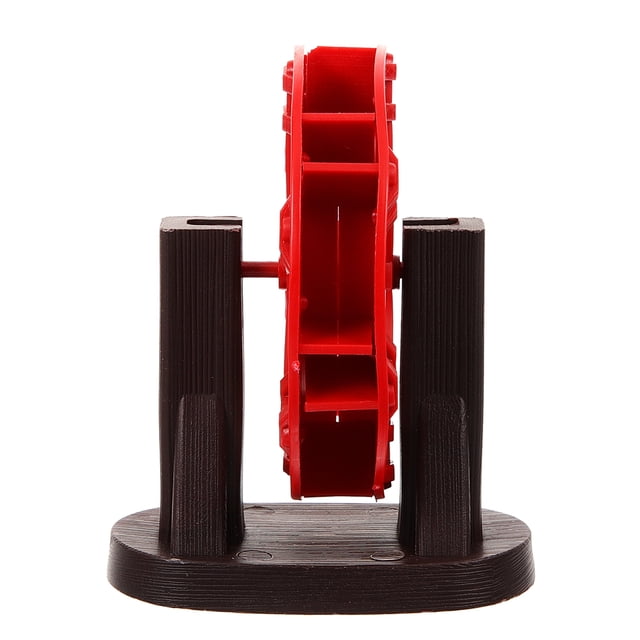 OULII Fontaine d'Intérieur Roue d'Eau Rouge ABS Décoration de Paysage pour Bureau Lot de 1