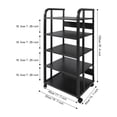 thumbnail image 2 of 5-Tier AV Media Stand, Corner TV Entertainment Center Stereo Components Storage Stand, Movable Audio Media Stand, 2 of 16