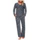 thumbnail image 2 of Puntoco Conjunto de pijama cómodo para mujer, conjunto de pijama con parte superior y pantalones casuales con estampado degradado para mujer, 2 of 5