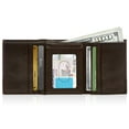 thumbnail image 4 of Genuine Leather Trifold Wallets For Men - Mens Wallet With 2 Flip-Up ID Windows RFID Blocking Gifts For Men, 4 of 5