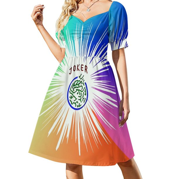Vestido Joker blanco de manga corta vestidos mujer verano 2025 vestido de verano para mujer 2025 Vestido