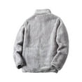 thumbnail image 5 of uublik Men's Fleece Jackets & Coats Full Zip Lightweight Fleece Jacket Casual Soft Warm Coats with Pockets Gray, 5 of 5