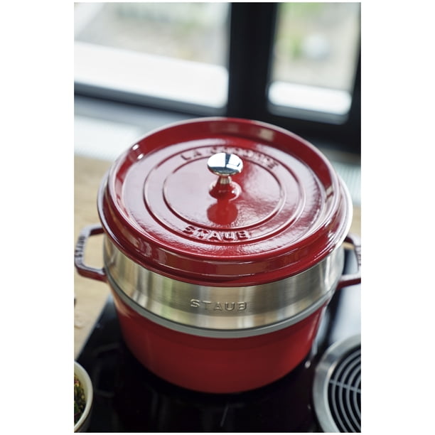 STAUB La Cocotte 5.25 L Cast Iron Round Cocotte With Steamer