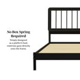 thumbnail image 4 of Walker Edison Mid-Century Modern Slatted Solid Wood King Bedframe, Black, 4 of 14