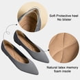 thumbnail image 2 of Women's Flats Shoes Pointed Toe Knit Ballet Comfortable Dressy Slip On Flat, 2 of 12