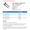 thumbnail image 2 of Inner Tie Rod Set - Compatible with 1992 - 1995 GMC Jimmy 1993 1994, 2 of 2