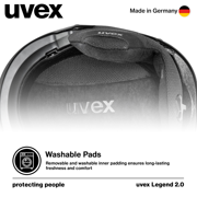 uvex Legend 2.0, Adjustable Ski and Snowboard Helmet with Closable Ventilation System, Adult, Black Matte, Size. S