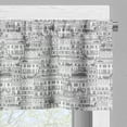 thumbnail image 3 of Ambesonne City Valance Pack of 2, Italian Style Apartment Houses, 54"X12", Charcoal Grey and White, 3 of 5
