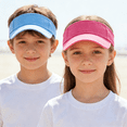 thumbnail image 6 of Fabrcox Sun Visor Hats for Girls Boys Lightweight Adjustable Visor Preppy Back to School Sports Hat for Running Tennis Going Out Blue 20.08-21.26", 6 of 7