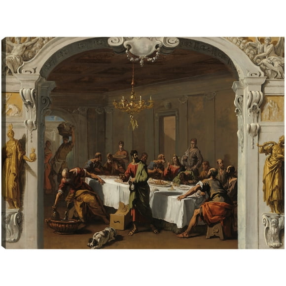 Cuadro Decorativo - La Última Cena, 1713/1714 Jr Impresión en canvas, estrechado.