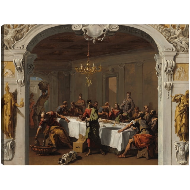 Cuadro Decorativo - La Última Cena, 1713/1714 Jr Impresión en canvas, estrechado.