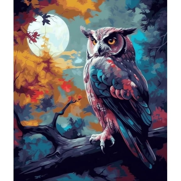 Paint by Numbers for Adults -Owl (11) - Acrylic Easy Paint by Numbers for Adults Beginner DIY Painting by Numbers for Gift Home Wall Decor 16”W x 20”L-