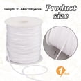 thumbnail image 4 of 100Yards 2mm White Nylon String Cord Nylon Beading String Chinese Knot Cord Necklace Cord Trim for DIY Kumihimo Macrame Friendship Bracelet Wind Chimes Jewelry Crafts Making, 4 of 9