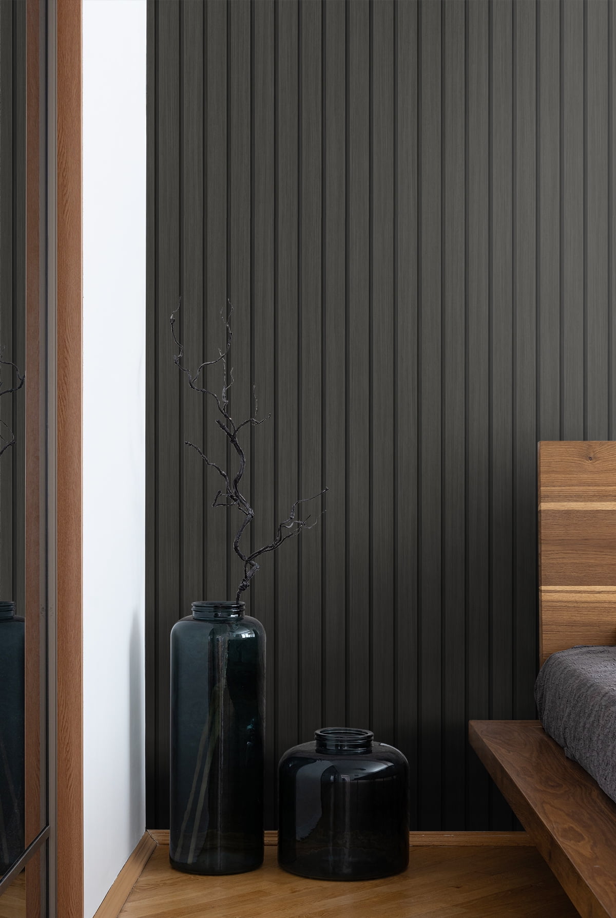 Stacy Garcia Home Faux Wooden Slats Peel and Stick Wallpaper