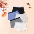 thumbnail image 2 of Coerni Pack Of 5 Kids Boys Cotton Underwear Toddler Stripe Print Elastic Waist Bo𝐱er Briefs Children Breathable Trunks, 2 of 7