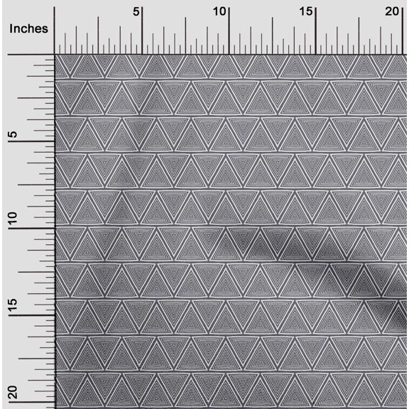 oneOone Cotton Flex Fabric Triangle Block Print Sewing Fabric BTY 40 Inch Wide
