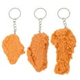 thumbnail image 1 of 3 Pcs Porte-Clés Simulation Nourriture Poulet Frit Pendentifs de Sac Suspendus, 1 of 8