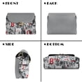 thumbnail image 2 of SCRAWLGOD Vintage Text Print Gray White Crossbody Bags for Women Leather Crossbody Handbags Purses Waterproof Small Shoulder Bag with Detachable Chain Strap, 2 of 7