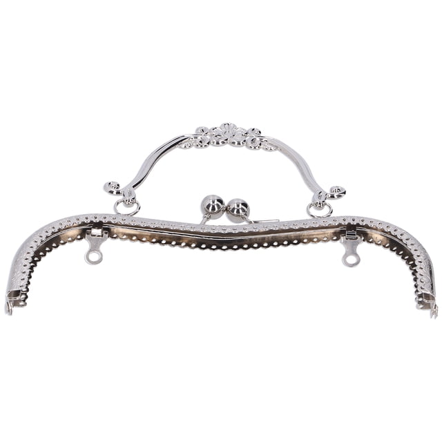 Purse Metal Purse Frame Kiss Clasp Lock Retro Embossed Handle Hardware Accessories 20.5cm