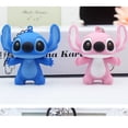 thumbnail image 2 of Lilo Stitch LED Luz Llaveros Lindo Sonido Puntada Muñecas Modelo PVC Figuras Con Cuerda Campana Colgante Regalo, 2 of 4